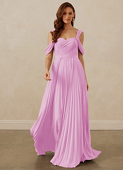 Christian Siriano Bridal for Azazie 1013 Bridesmaid Dresses Candy Pink A-Line Off the Shoulder Chiffon Dress image9