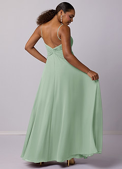 Barbie ♥ Azazie Brautjungfernkleider A-Linie Chiffon Kleid Agave image6