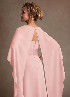 Azazie Marilla Mother of the Bride Dresses Powder Pink A-Line Pleated Chiffon Dress image7