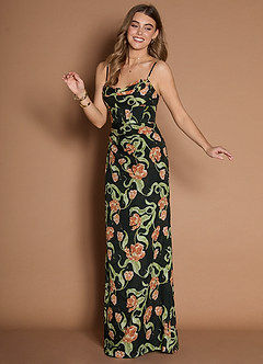 Stephanie Black Multi Maxi Dress image3