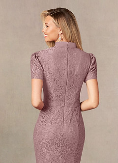 Azazie Carleannia Mère de la mariée Robes Robe Sirène en Mousseline de soie Dentelle Rose Poussiéreuse image7