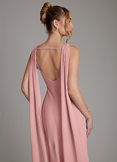 Azazie Essence Bridesmaid Dresses Dusty Rose Sheath Chiffon Dress image7