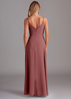 Azazie Daenerys Bridesmaid Dresses Amethyst A-Line Cowl Chiffon Dress image2