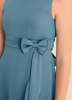 Azazie Lilenne Junior Bermuda A-Line Bow Chiffon Dress image6