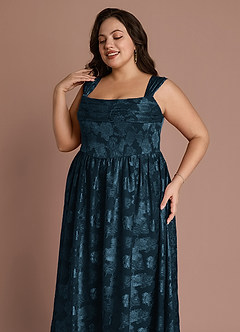 Hazel Navy Pleated Maxi Dress image5