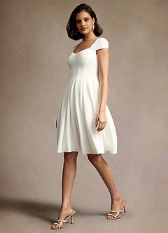 Klea White Sweetheart Midi Dress image3