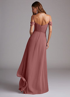 Azazie Marley Bridesmaid Dresses Desert Rose A-Line Off the Shoulder Chiffon Convertible Dress image7
