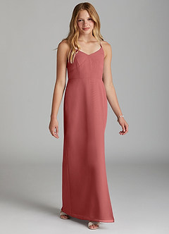 Azazie Becca Junior Robe Sirène en Mousseline de soie Améthyste image5