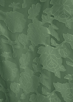 Azazie Raisa Bridesmaid Dresses Eucalyptus A-Line Off the Shoulder Floral Burnout Dress image9