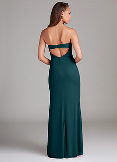 Azazie Leonis Bridesmaid Dresses Pine Sheath Strapless Mesh Convertible Dress image5