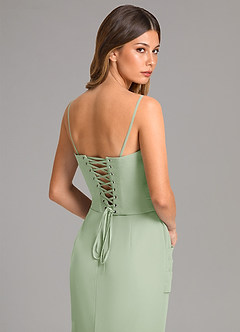 Azazie Sorrel Bridesmaid Dresses Dusty Sage Mermaid Corset Chiffon Dress image7
