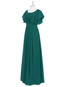 Azazie Lily Final Sale Empire Pleated Chiffon Floor-Length Dress image9