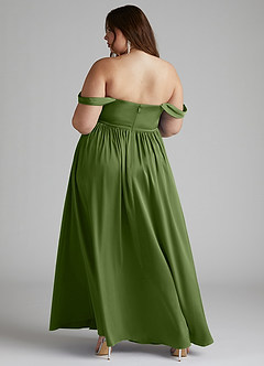 Azazie Morana Bridesmaid Dresses Juniper A-Line Off the Shoulder Stretch Satin Convertible Dress image14