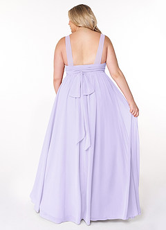 Azazie Kora Bridesmaid Dresses Lilac A-Line Pleated Chiffon Dress image8