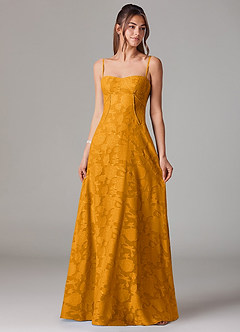 Azazie Valentine Vestidos de madrinha de casamento Vestir Caramelo de Esgotamento Floral de Linha A com Decote em coração image1