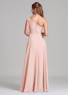 Azazie Melanie Final Sale Dusty Blue A-Line Off the Shoulder Chiffon Dress image6