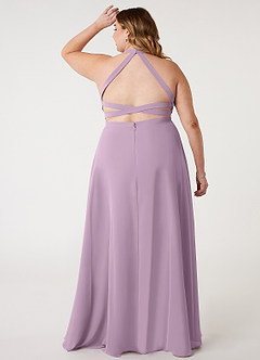 Azazie Clarice Bridesmaid Dresses Wisteria A-Line Halter Chiffon Dress image9