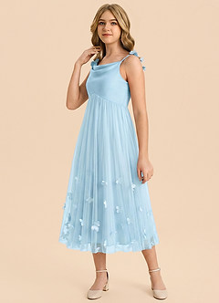 front Azazie Evelyn Junior Formal Dress