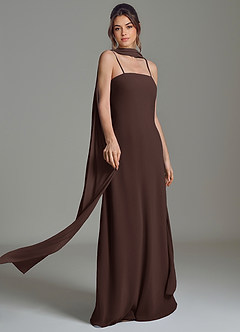 Azazie Ilana Bridesmaid Dresses Ganache A-Line Strapless Chiffon Dress image7
