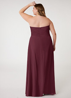 Azazie Arabella Allure Bridesmaid Dresses Cabernet A-Line Sweetheart Neckline Chiffon Convertible Dress image13