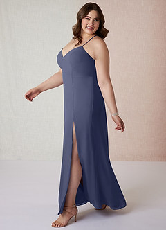 Azazie Manila Bridesmaid Dresses Stormy Sheath V-Neck Chiffon Dress image9