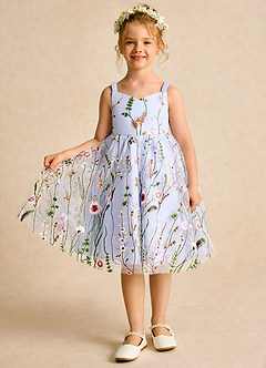 Azazie Peppa Flower Girl Klänningar Klänning A-Line i Tyll Sweetheart halsringning image3