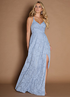 Rosalind Powder Blue Open Back Dress image3