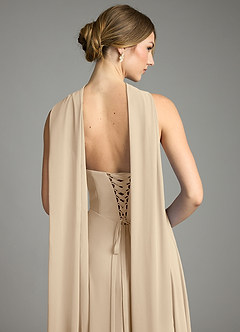 Azazie Ayla Abiti da Damigella Abito A-Line in Chiffon Scollo a Cuore Champagne image10
