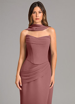 Azazie Sorrel Bridesmaid Dresses Desert Rose Mermaid Corset Chiffon Dress image6