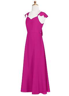 Azazie Everett Junior Fuchsia A-Line Chiffon Dress image10