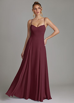 Azazie Imani Bridesmaid Dresses Cabernet A-Line Sweetheart Neckline Chiffon Dress image1