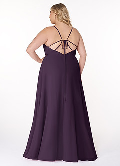 Azazie Everleigh Bridesmaid Dresses Plum A-Line Sweetheart Pleated Chiffon Dress image10