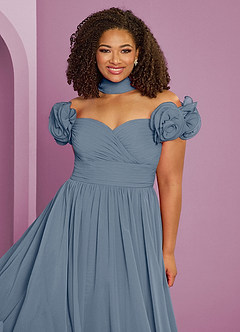 Barbie ♥ Azazie Bridesmaid Dresses Twilight A-Line Off the Shoulder Chiffon Convertible Dress image11