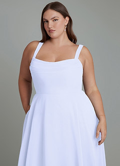 Azazie Shaude Bridesmaid Dresses Lavender A-Line Pleated Chiffon Dress image12