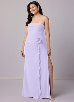 Barbie ♥ Azazie Bridesmaid Dresses Lilac Sheath Strapless Chiffon Convertible Dress image10