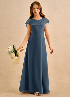 Azazie Kittie Girls Formal Flower Girl Klänningar Klä A-Line i Chiffong image1
