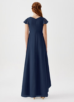 Azazie Breanne Junior Dark Navy A-Line Chiffon Dress image5