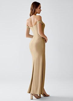 Abito Maxi Champagne Scuro Crala image3