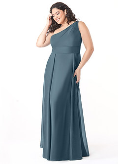 Azazie Dallas Bridesmaid Dresses Twilight A-Line One Shoulder Chiffon Dress image8