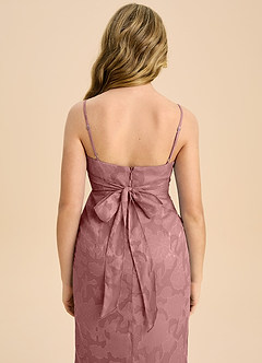 Azazie Mai Junior Abito Tubino in Burnout Floreale Plissettato Rosa Polverosa image7