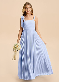 Azazie Rudy Junior Ice A-Line Pleated Chiffon Dress image1