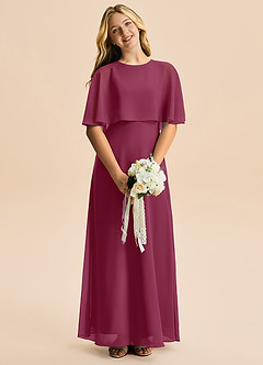 Azazie Maris Junior Abito A-Line in Chiffon Gelso image4