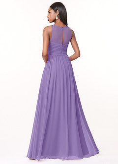 Azazie Nina Bridesmaid Dresses Tahiti A-Line Pleated Chiffon Dress image2