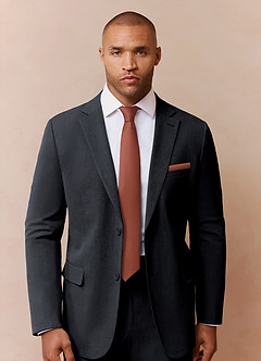 front Stretch Satin Skinny Tie and Pocket Square Set