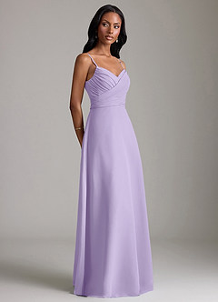 Azazie Kali Brudtärnklänningar Klä av A-Linje i Chiffong Plisserad Lila image3