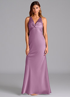 Azazie Hati Brudtärnklänningar Klä av Sjöjungfru i Stretch Satin Blåregn image5