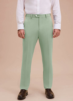 front Ethan Dusty Sage Refined Weave Dress Pants