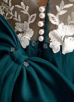 Azazie Mixie vestidos de niña de las flores Vestido de Pino de Encaje de Corte Princesa image8