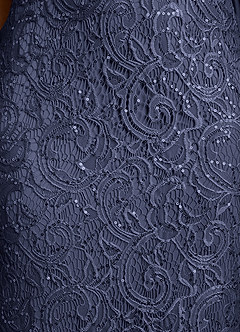 Azazie Harrison Abiti per la Madre della Sposa Abito Sirena in Pizzo Plissettato Stormy image6