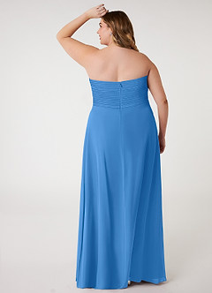 Azazie Arabella Allure Bridesmaid Dresses Blue Jay A-Line Sweetheart Neckline Chiffon Convertible Dress image13
